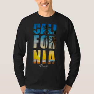 California Passion Beach Palm Tree Summer Vacation T-Shirt