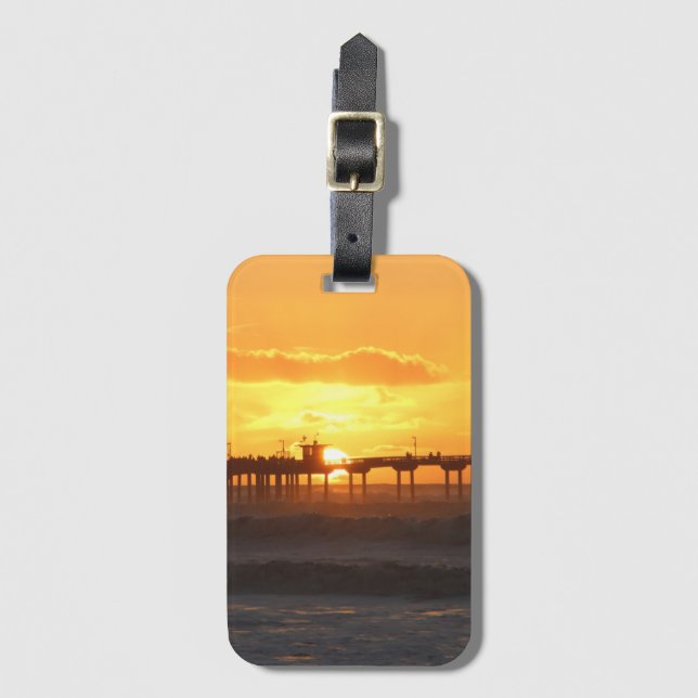 California Peer at Sunset Luggage Tag (Front Vertical)