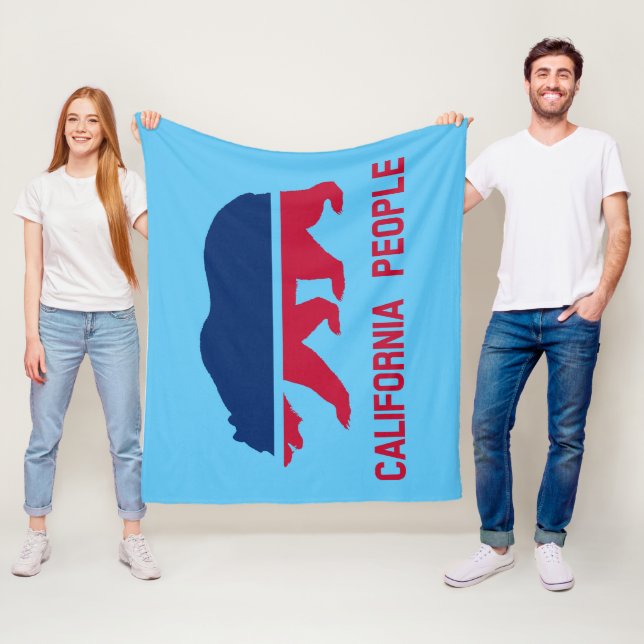 California People Fleece Blanket (In Situ)