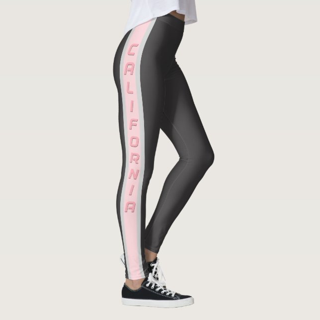 California Pink and Grey Leggings (Right)