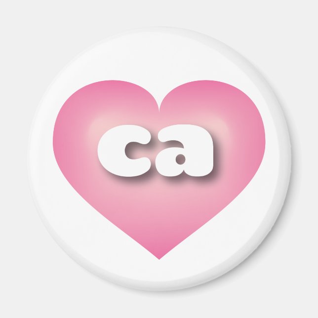 California pink fade heart - I love ca Magnet (Front)