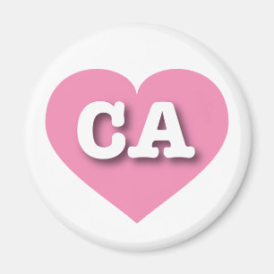 California Pink Heart - I love CA Magnet