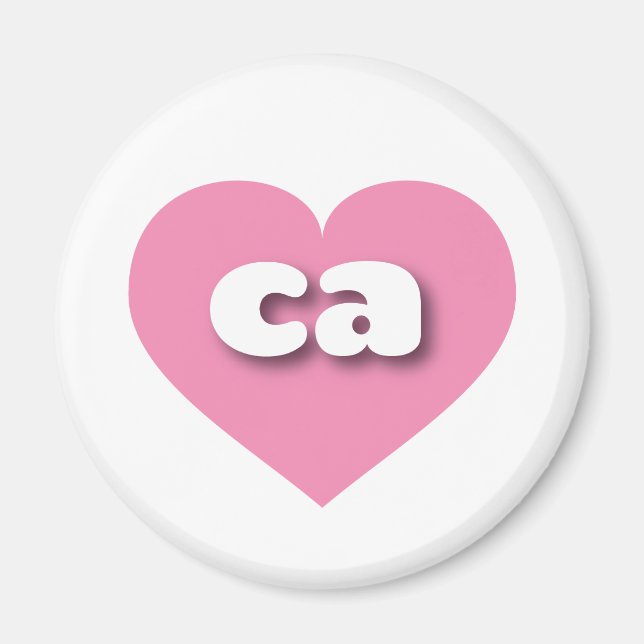 California pink heart - I love ca Magnet (Front)