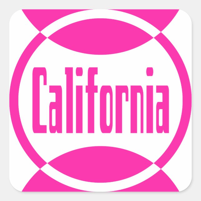 California Pink Logo Design #1 Sticker (Front)