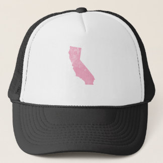 California Pink Vintage Grunge Trucker Hat