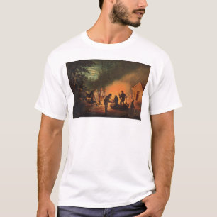 California Pioneers Around a Campfire (0131A) T-Shirt