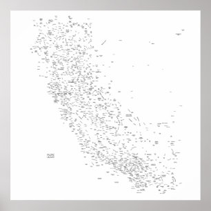 California places map poster