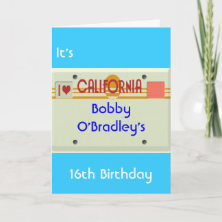 California Plates Card