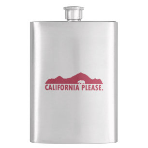 California Please Hip Flask