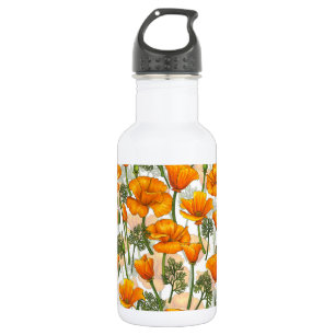 California poppies 532 ml water bottle
