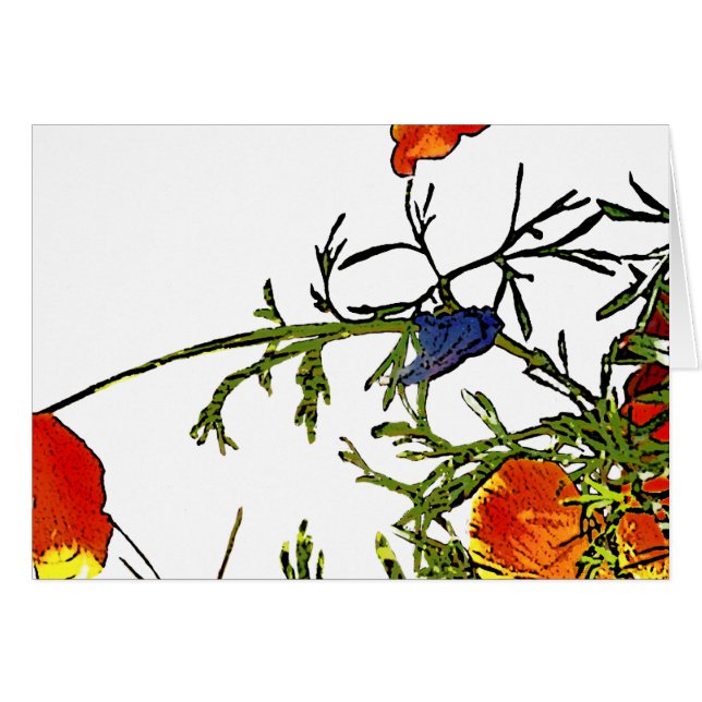 California poppies abstract (Front Horizontal)