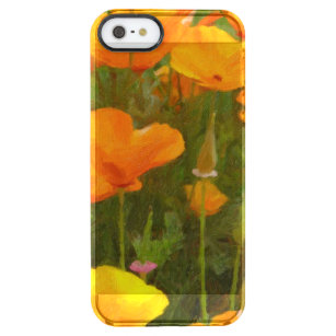 California Poppies Art Clear iPhone SE/5/5s Case