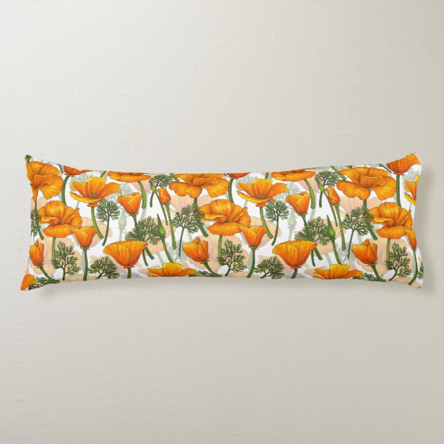 California poppies body cushion (Front)