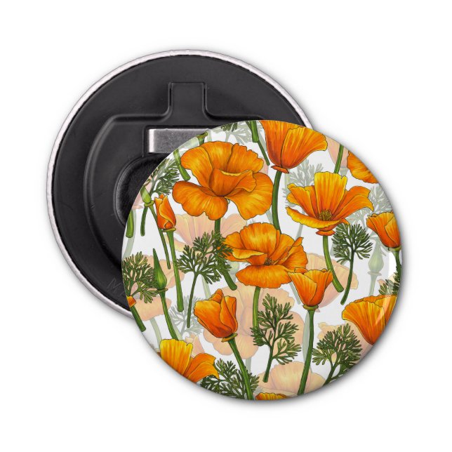 California poppies bottle opener (Front)