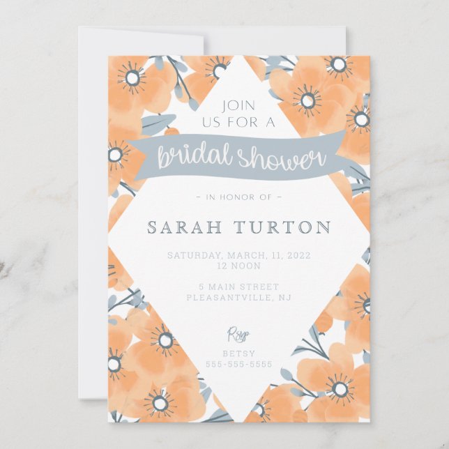 California Poppies Bridal Shower Invitation (Front)