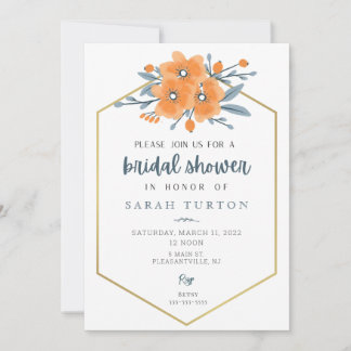 California Poppies Bridal Shower Invitation