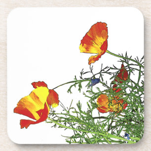 California poppies coaster