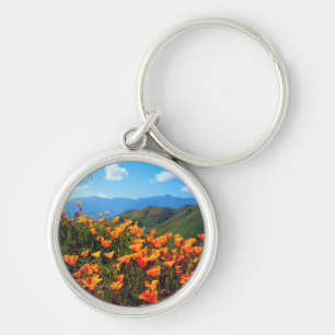 California poppies covering a hillside key ring