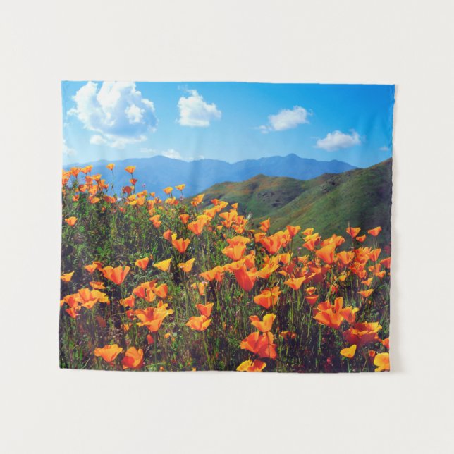 California Poppies Covering a Hillside Tapestry (Front (Horizontal))