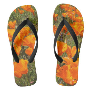 California Poppies Flip Flops