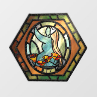 California Poppies Goddess Window Cling