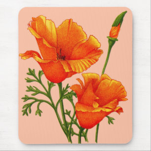 California poppies mouse mat