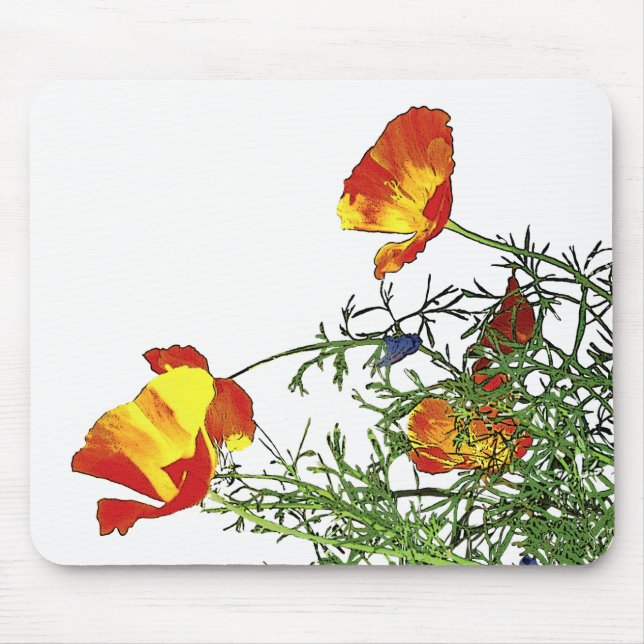 California poppies mouse mat (Front)