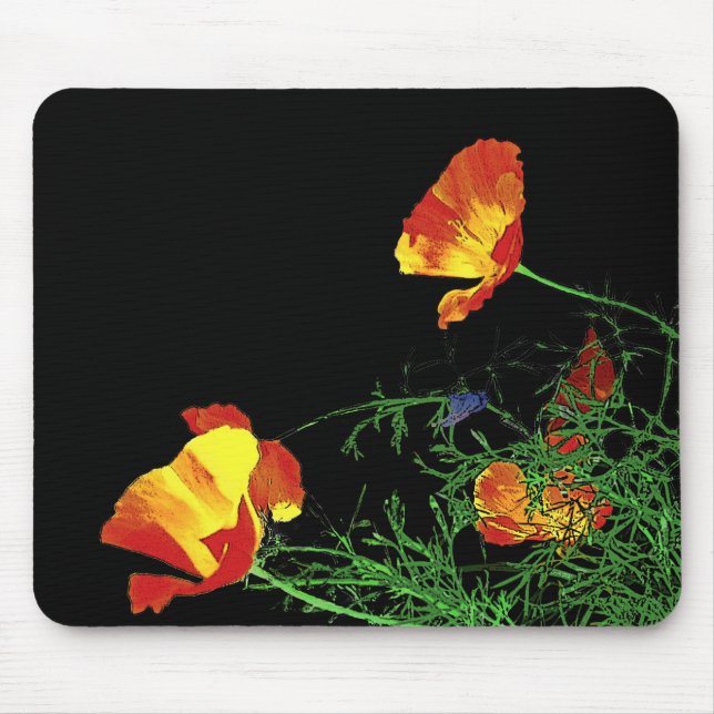 California poppies mouse mat (Front)