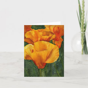 California Poppies notecard