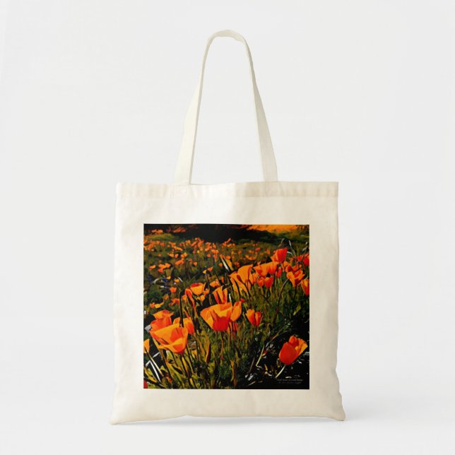 California Poppies / Orange Flowers / Wildflowers Tote Bag (Front)