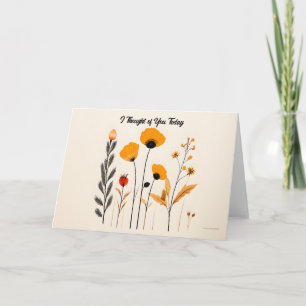 California Poppies Pop Art Thinking of You Card