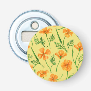 California poppies, summertime flowers, orange wil bottle opener