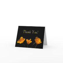 California Poppies Thank You Card