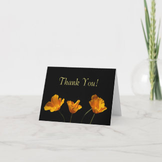 California Poppies Thank You Card