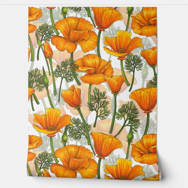 California poppies wallpaper (Unrolling)