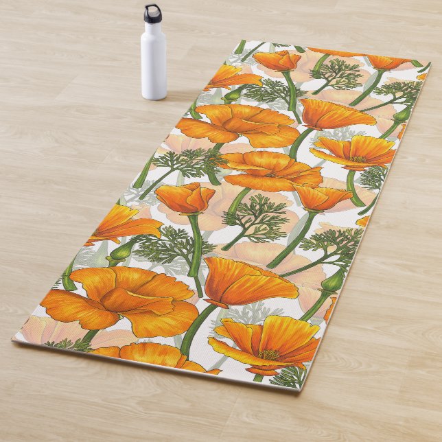California poppies yoga mat (In Situ)