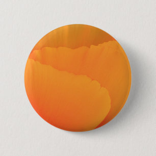 California Poppy 6 Cm Round Badge