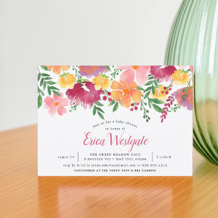 California Poppy   Baby Shower Invitation