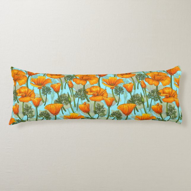 California poppy body cushion (Front)