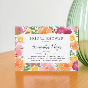 California Poppy Bridal Shower Invitation