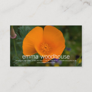 California Poppy Business Card