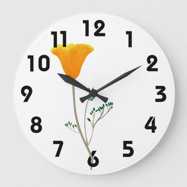 California Poppy Clock (Front)