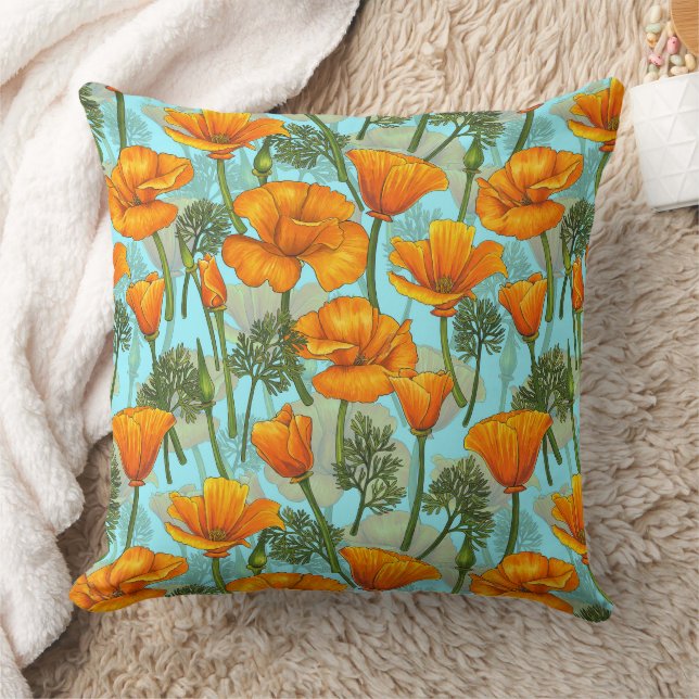 California poppy cushion (Blanket)