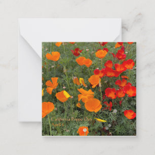 California Poppy Day Card