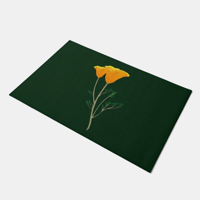 California Poppy Doormat (Angled)