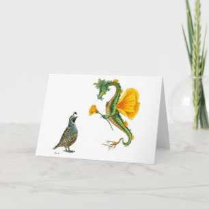 California Poppy Dragon card
