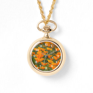 California Poppy Field Gold Women's Watch