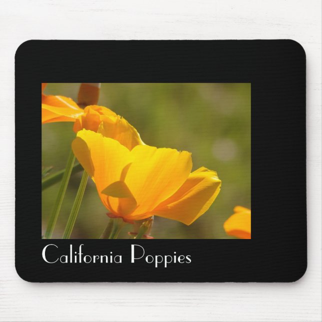 California Poppy Flowers Mousepad (Front)