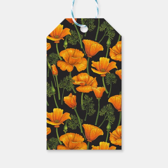 California poppy gift tags (Front)