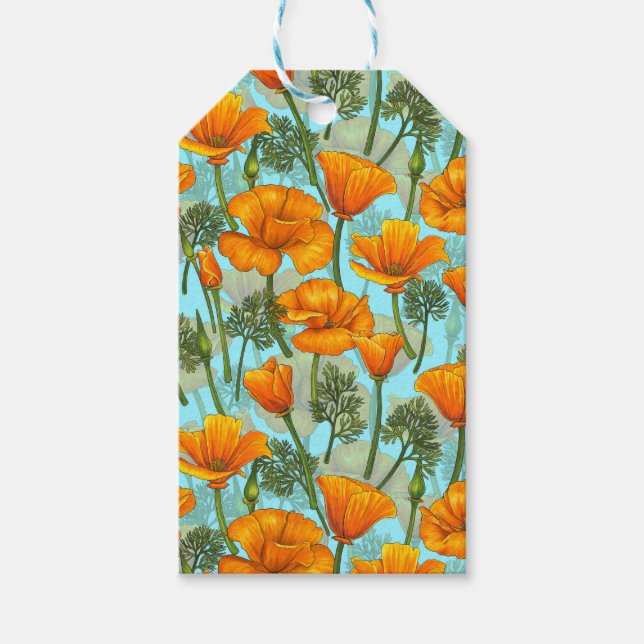 California poppy gift tags (Front)
